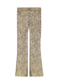 DREW 5 PKT CROPPED FLARE PANT - GOLD MULTI
