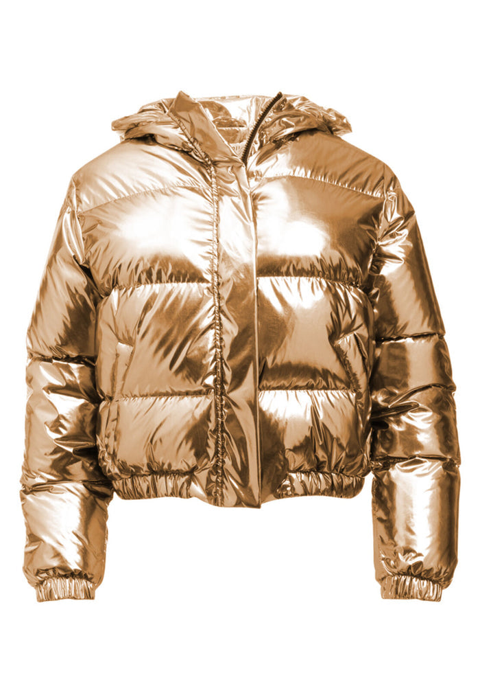 DURHAM HOODED PUFFER COAT - LIGHT BRONZE