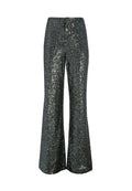DYLAN HIGH WAISTED SEQUIN PANT - GUNMETAL