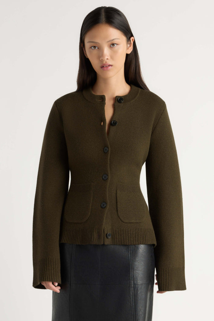 May-Li | Eames Organic Cotton-Wool Cardigan in Size Small