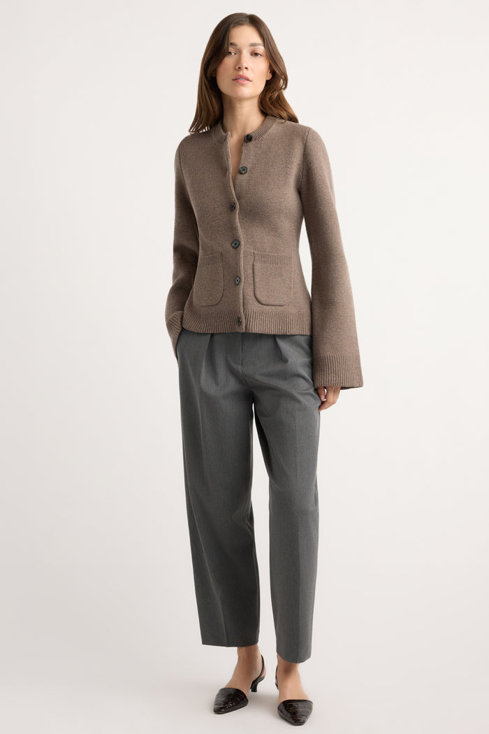 Renée | Eames Organic Cotton-Wool Button Cardigan in Size Extra Small