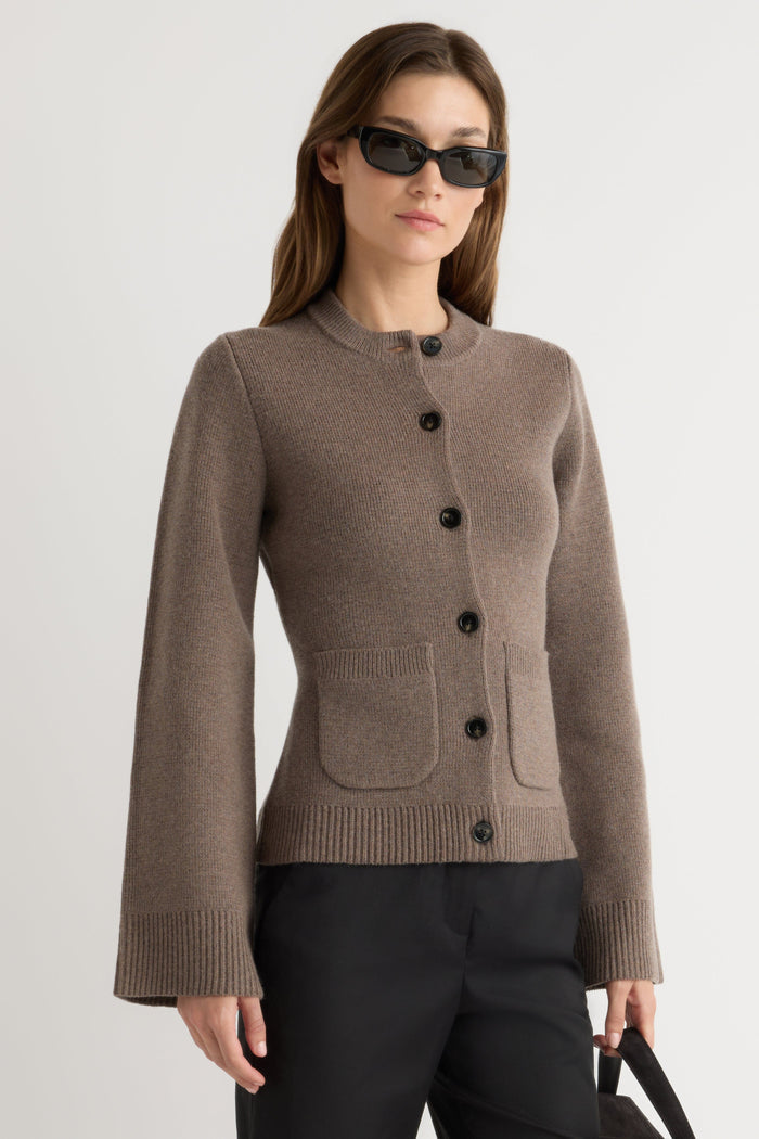 Renée | Eames Organic Cotton-Wool Button Cardigan in Size Extra Small