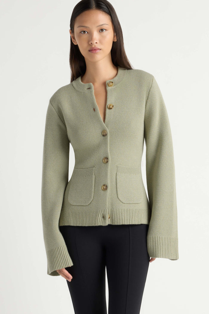 May-Li | Eames Organic Cotton-Wool Cardigan in Size Small