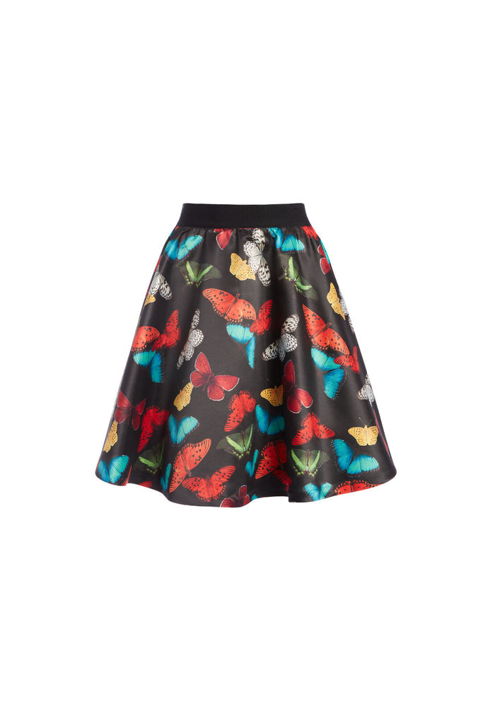 EARLA HIGH WAISTED FLARE SKIRT - MD BUTTERFLIES