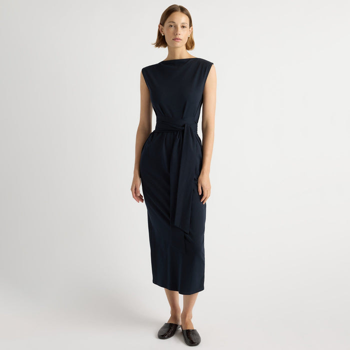 Mali | Edina Tie-Front Slit-Neck Dress in Size Small