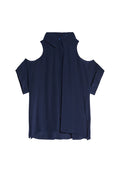 EDRIS SS DRPY BTNDWN CLD SHDLR - SAPPHIRE