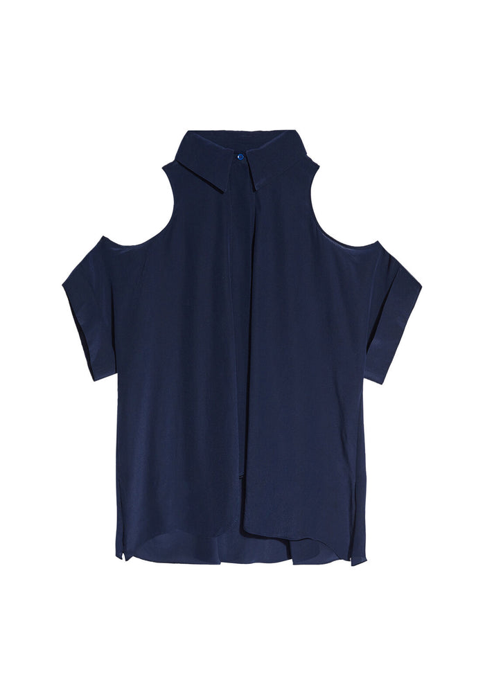 EDRIS SS DRPY BTNDWN CLD SHDLR - SAPPHIRE