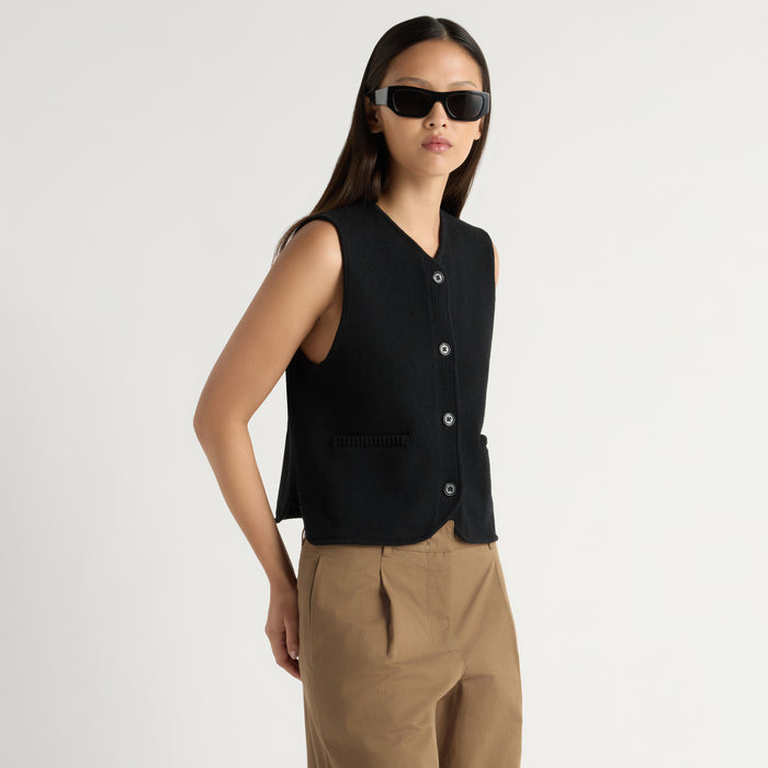 May-Li | Elaine V-Neck Sweater Vest in Size Small
