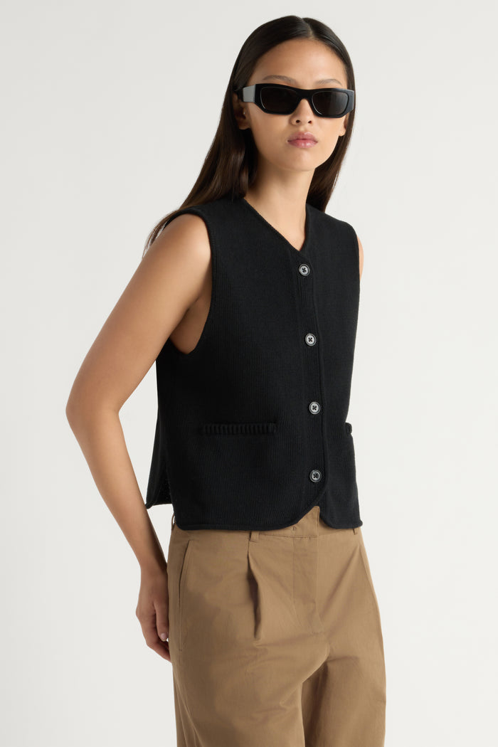 May-Li | Elaine V-Neck Sweater Vest in Size Small