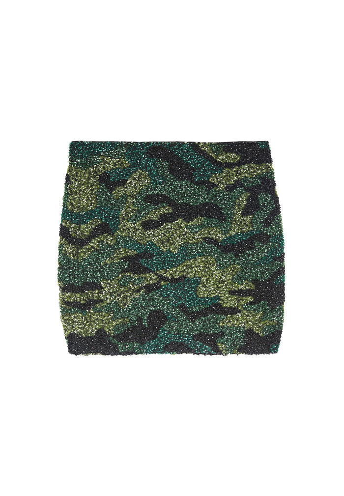 ELANA EMBELL MINI SKIRT - CAMO