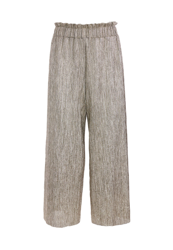 ELBA PAPER BAG PANT - SILVER FOIL