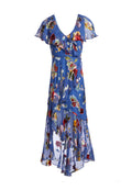ELECTRA FLORAL MIDI DRESS - COLORFUL BOUQUET RIVIERA