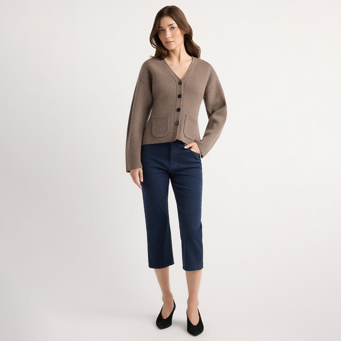 Elinor Organic Cotton-Wool V-Neck Cardigan