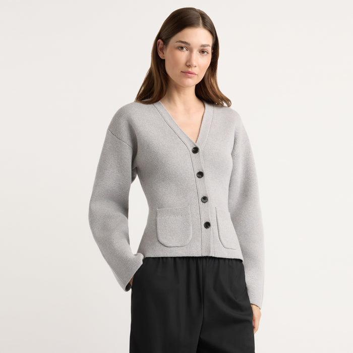 Renée | Elinor Organic Cotton Wool V-Neck Cardigan in Size Small