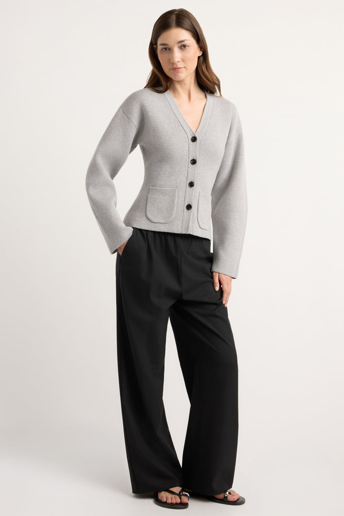 Renée | Elinor Organic Cotton Wool V-Neck Cardigan in Size Small
