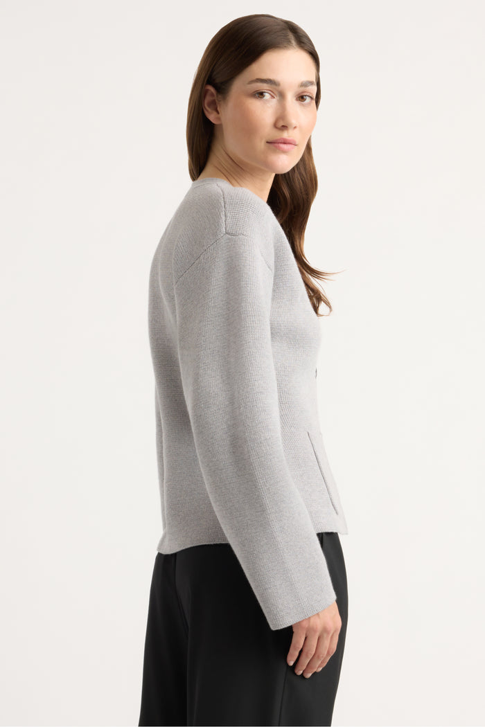 Renée | Elinor Organic Cotton Wool V-Neck Cardigan in Size Small