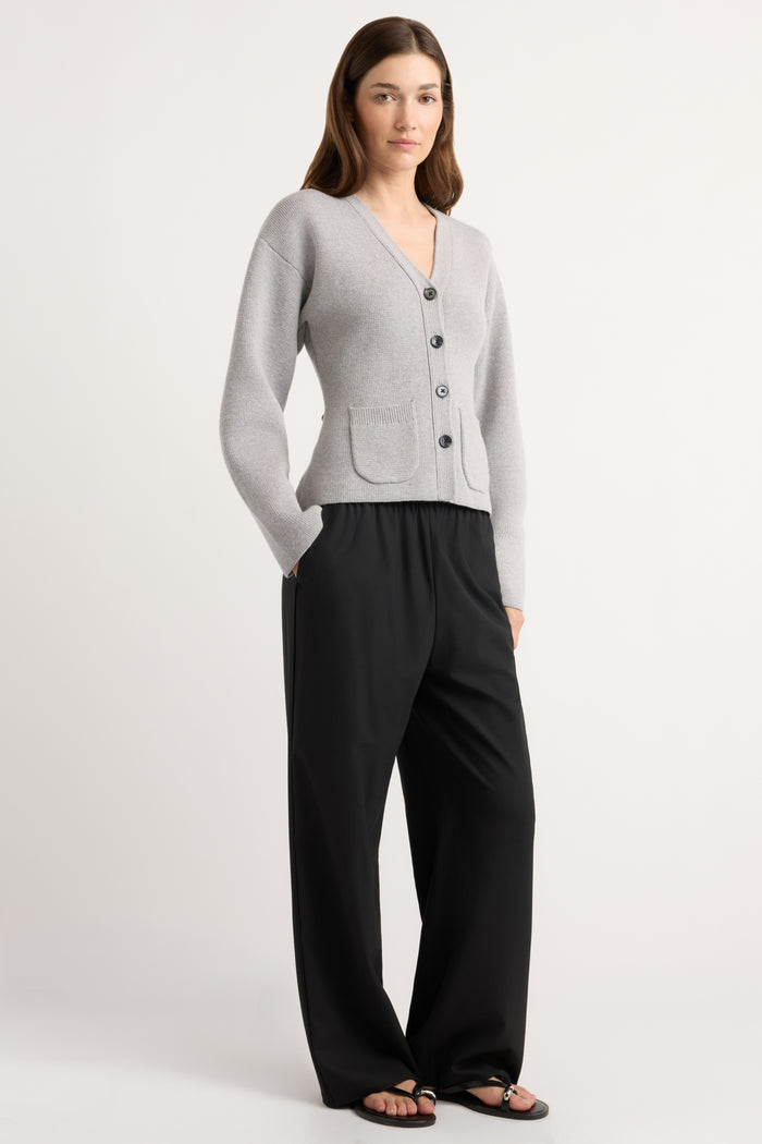 Renée | Elinor Organic Cotton Wool V-Neck Cardigan in Size Small