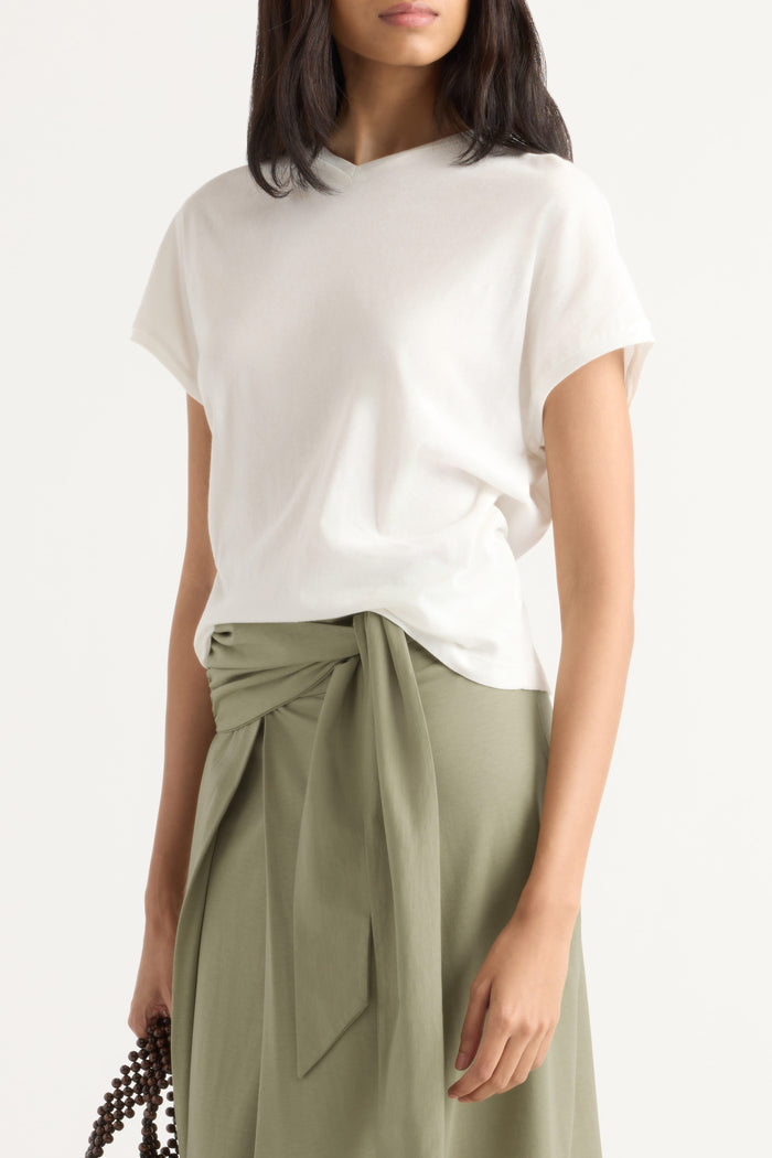 Arya | Elke Tie-Waist Maxi Skirt in Size Small