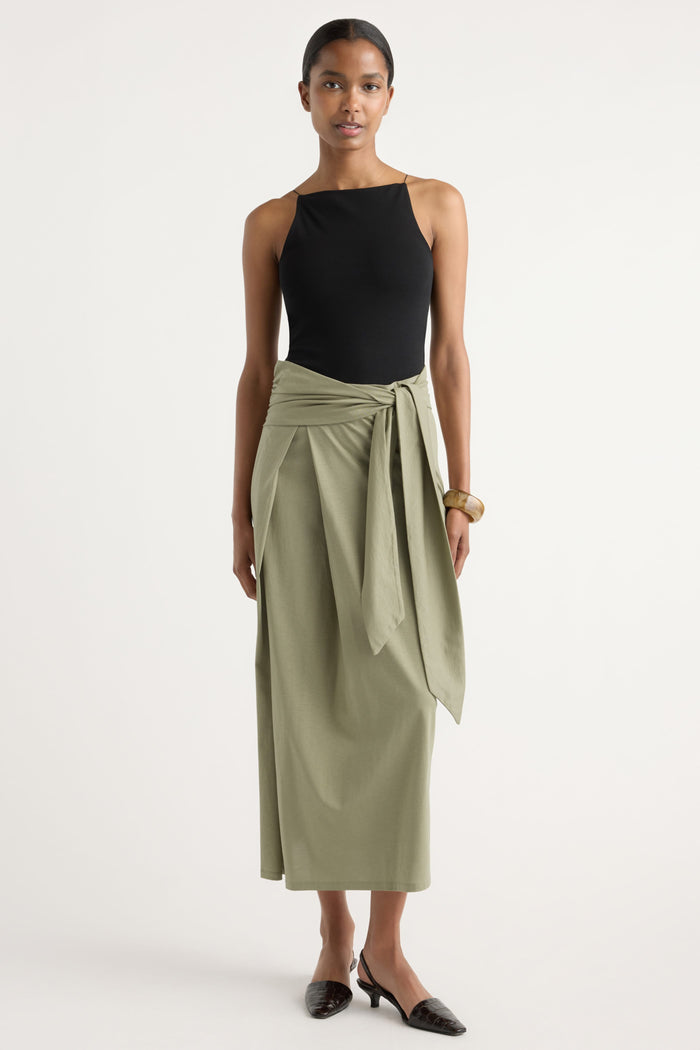 Isilda | Elke Tie-Waist Maxi Skirt in Size Small