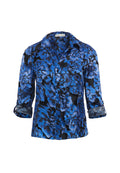 ELOISE ROLL CUFF BUTTON DOWN - SM FLORAL DREAM AZURE