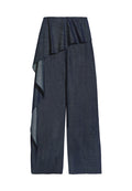 ELVIRA CROPPED RUFFLE PANT - DENIM