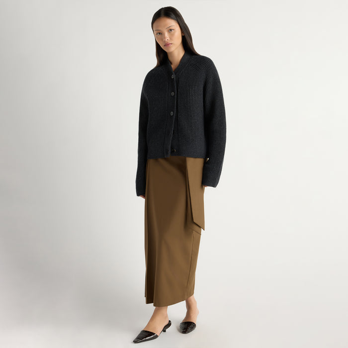 May-Li | Elvira Tie-Waist Suiting Skirt in Size Small