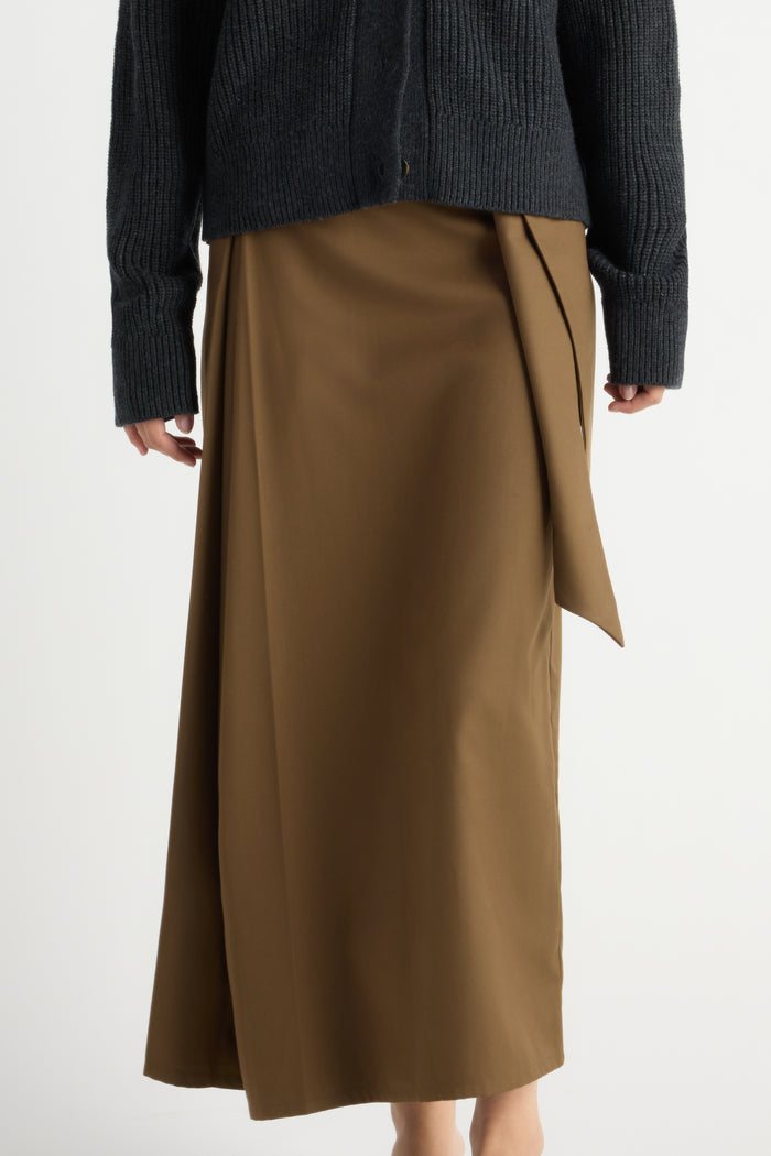 May-Li | Elvira Tie-Waist Suiting Skirt in Size Small