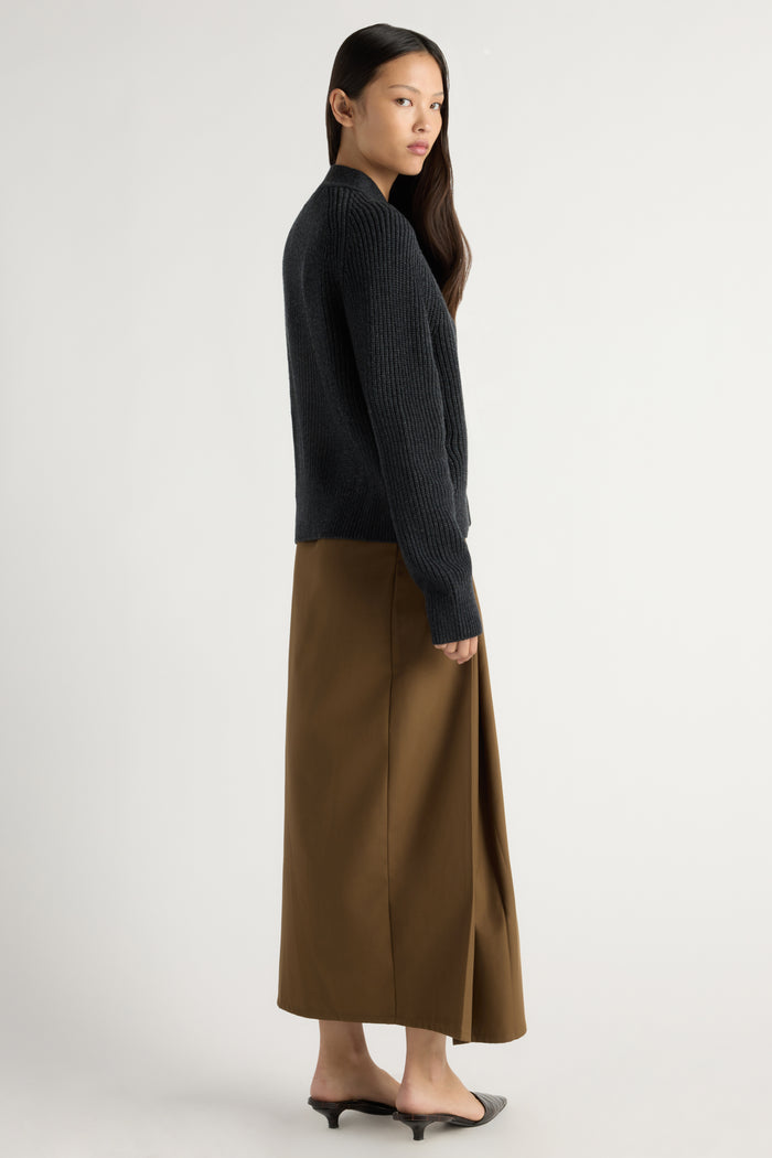 May-Li | Elvira Tie-Waist Suiting Skirt in Size Small