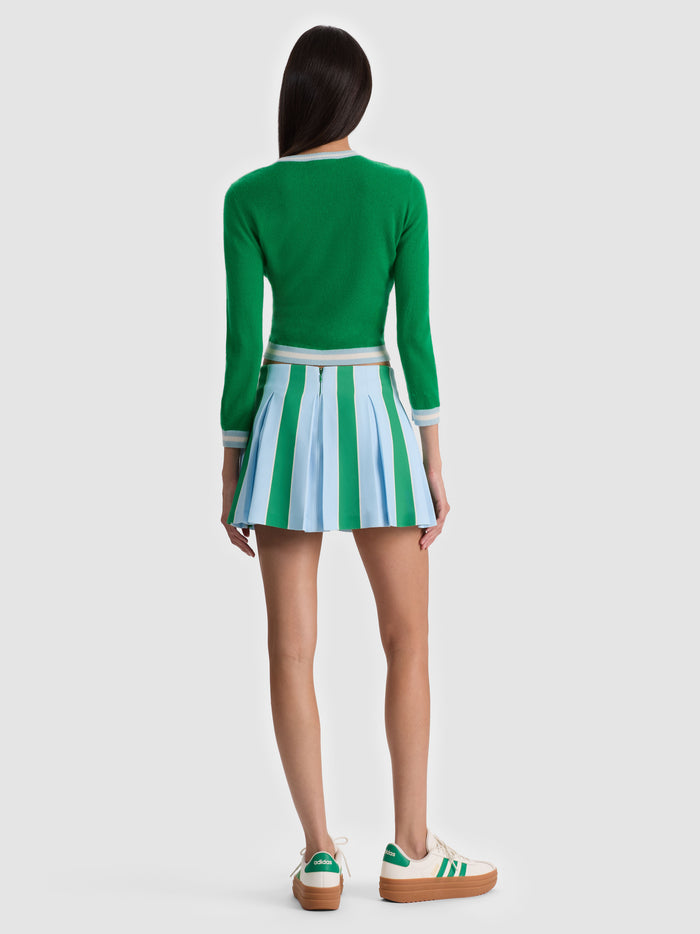EMILIE MINI SKIRT - HRLOM STRIPE CROLNA BLU/GRN AP