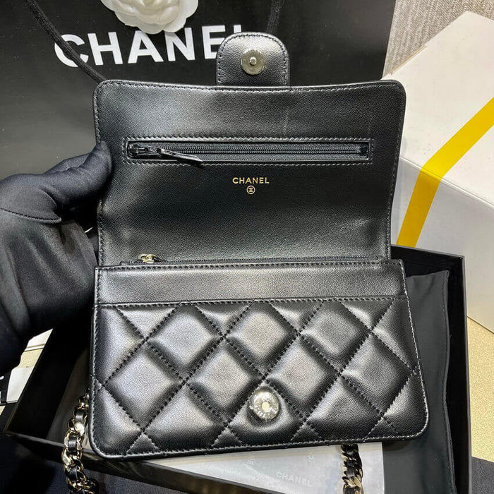 ESMEE Plexi Quilted Wallet On Chain Bag CHL - 712