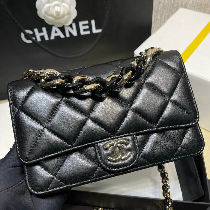 ESMEE Plexi Quilted Wallet On Chain Bag CHL - 712