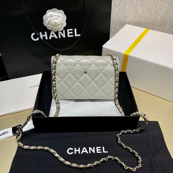 ESMEE Plexi Quilted Wallet On Chain Bag CHL - 713
