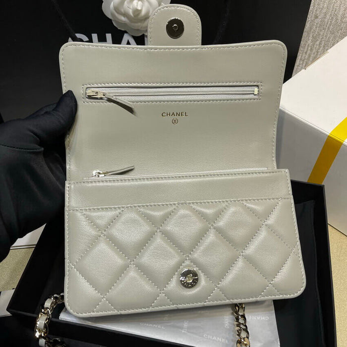 ESMEE Plexi Quilted Wallet On Chain Bag CHL - 713