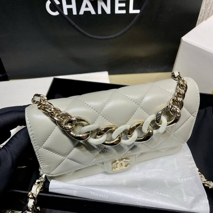 ESMEE Plexi Quilted Wallet On Chain Bag CHL - 713