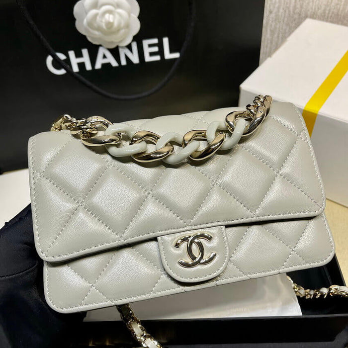ESMEE Plexi Quilted Wallet On Chain Bag CHL - 713