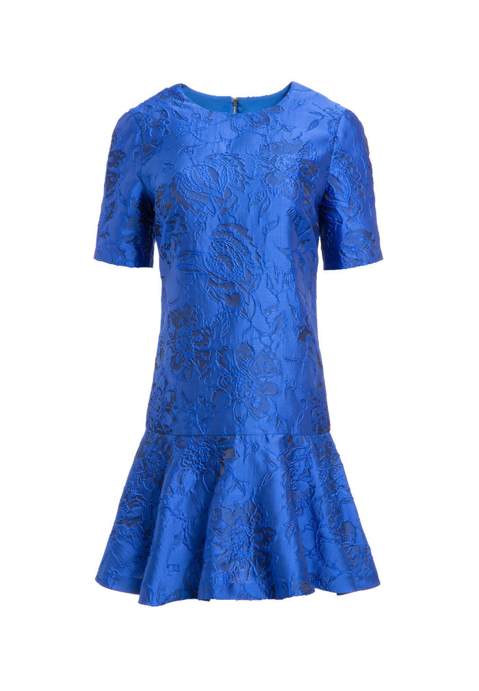ESTHER SS RUFFLE HEM TNIC DRS - PALACE BLUE