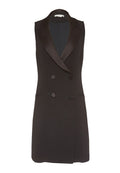 EVALYN TUXEDO DRESS - BLACK