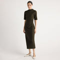 Evie Ribbed-Knit Jersey Dress