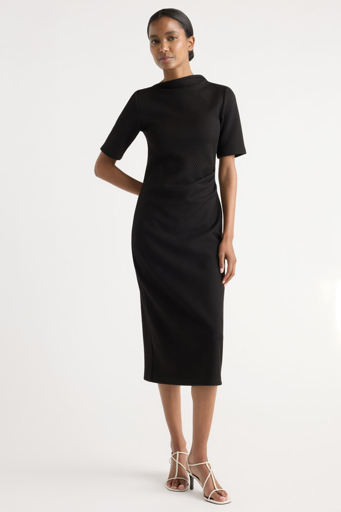 Isilda | Evie Ribbed-Knit Jersey Dress in Size Extra Small
