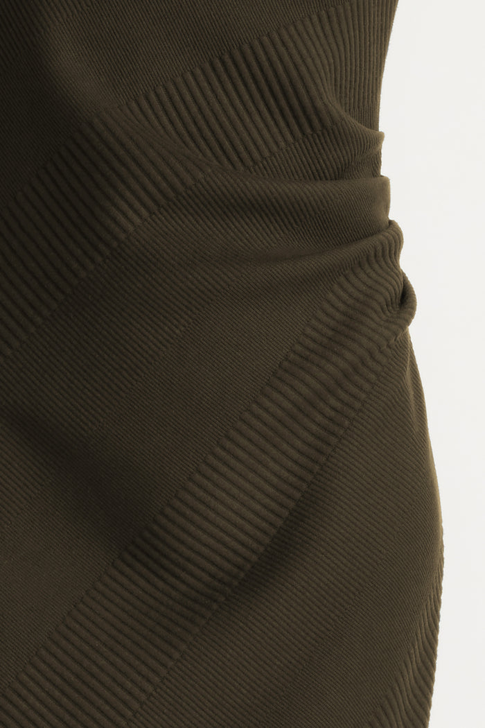Charlotte | Evie Ribbed-Knit Jersey Dress in Size Small