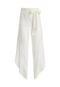 EZRA TIE WAIST PETAL PANT - OFF WHITE