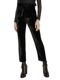 FARREL VELVET PAPER BAG PANT - BLACK