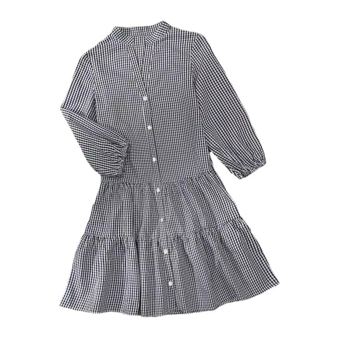 Fashion Simple Loose Plaid Dress