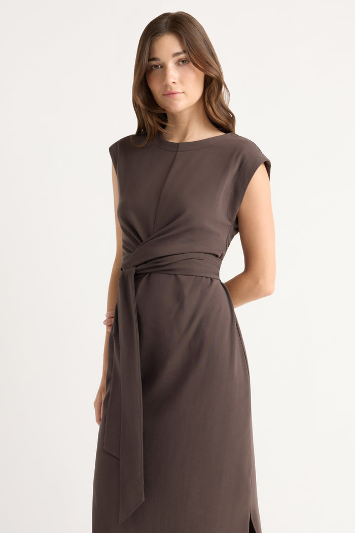 Renée | Fei Tie-Front Organic Cotton Dress in Size Small
