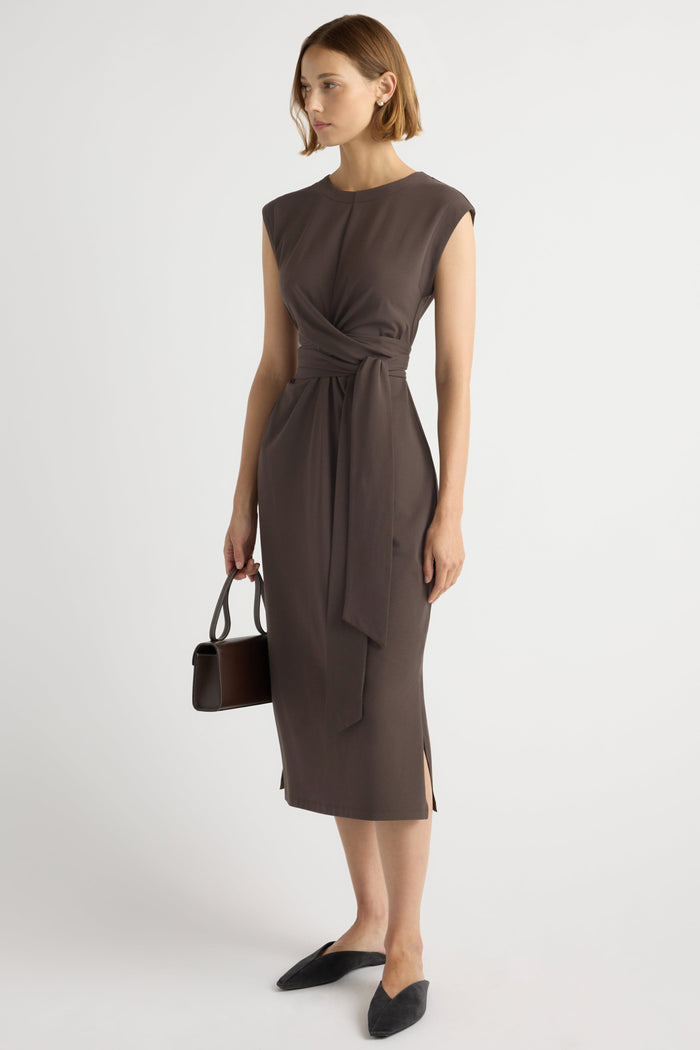 Mali | Fei Tie-Front Organic Cotton Dress in Size Small