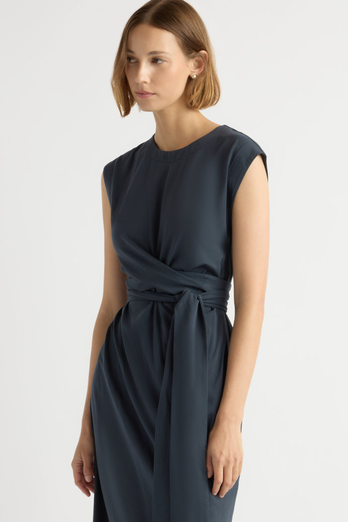 Mali | Fei Tie-Front Organic Cotton Dress in Size Small