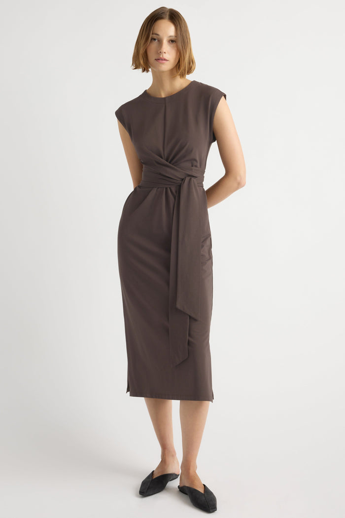 Mali | Fei Tie-Front Organic Cotton Dress in Size Small