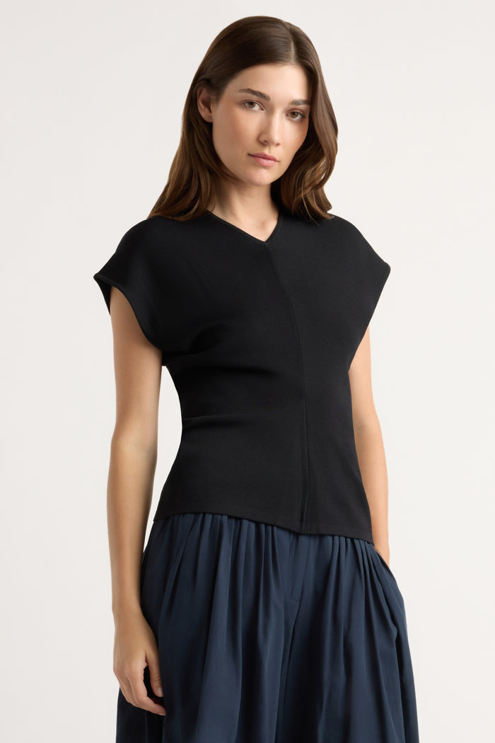 Renée | Finn Relaxed-Ruched Sweater Top in Size Small