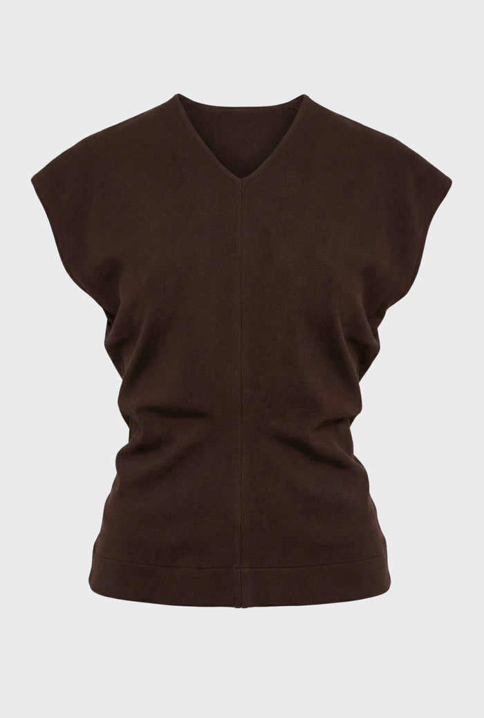 Renée | Finn Relaxed-Ruched Sweater Top in Size Small - Flat