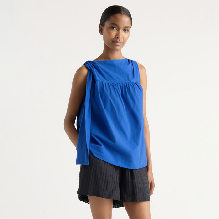 Isilda | Florence Tie-Shoulder Cotton Blouse in Size Extra Small